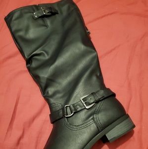 Wide calf knee high boots